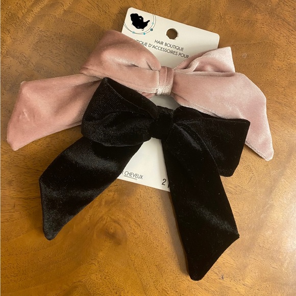 Pink Velvet Bow Hair Elastic - Picture 2 of 16